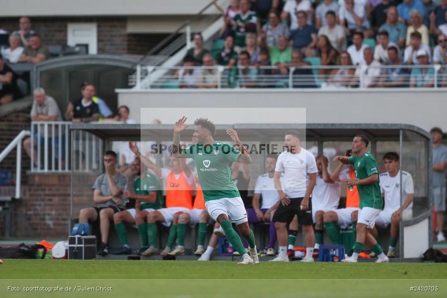 Willy-Sachs-Stadion, Schweinfurt, 19.07.2024, sport, action, Fussball, BFV, Regionalliga Bayern, 1. Spieltag, TSV, FCS, TSV Aubstadt, 1. FC Schweinfurt 1905 - Bild-ID: 2420703