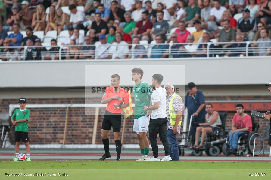 Willy-Sachs-Stadion, Schweinfurt, 19.07.2024, sport, action, Fussball, BFV, Regionalliga Bayern, 1. Spieltag, TSV, FCS, TSV Aubstadt, 1. FC Schweinfurt 1905 - Bild-ID: 2420709