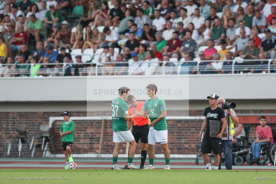 Willy-Sachs-Stadion, Schweinfurt, 19.07.2024, sport, action, Fussball, BFV, Regionalliga Bayern, 1. Spieltag, TSV, FCS, TSV Aubstadt, 1. FC Schweinfurt 1905 - Bild-ID: 2420711