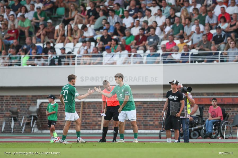 Willy-Sachs-Stadion, Schweinfurt, 19.07.2024, sport, action, Fussball, BFV, Regionalliga Bayern, 1. Spieltag, TSV, FCS, TSV Aubstadt, 1. FC Schweinfurt 1905 - Bild-ID: 2420712