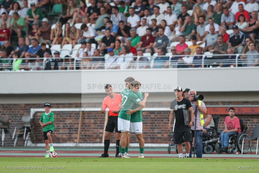 Willy-Sachs-Stadion, Schweinfurt, 19.07.2024, sport, action, Fussball, BFV, Regionalliga Bayern, 1. Spieltag, TSV, FCS, TSV Aubstadt, 1. FC Schweinfurt 1905 - Bild-ID: 2420713