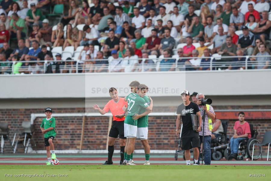 Willy-Sachs-Stadion, Schweinfurt, 19.07.2024, sport, action, Fussball, BFV, Regionalliga Bayern, 1. Spieltag, TSV, FCS, TSV Aubstadt, 1. FC Schweinfurt 1905 - Bild-ID: 2420714
