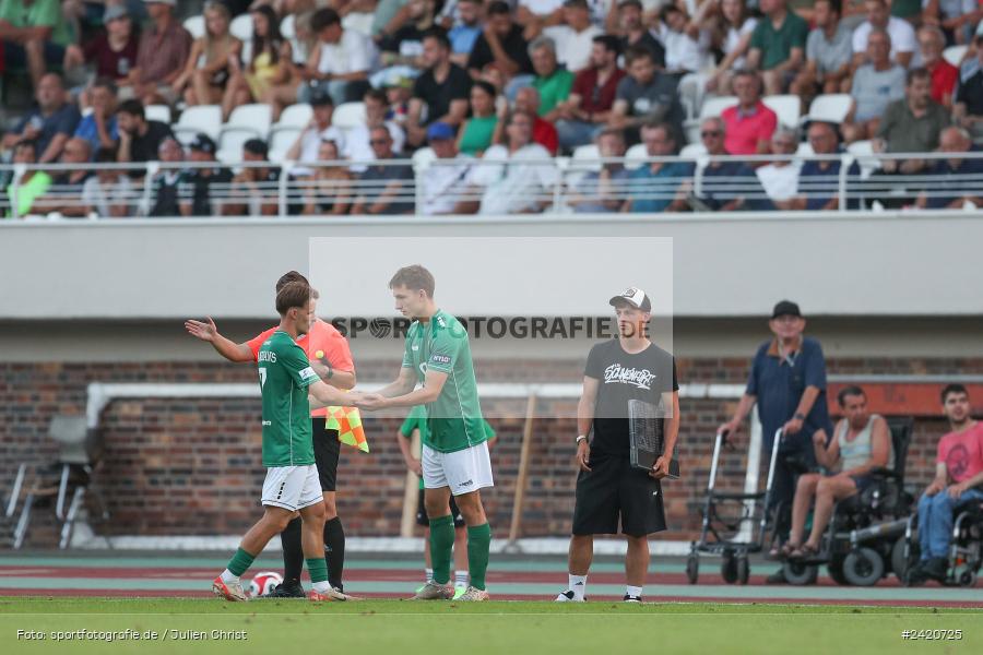 Willy-Sachs-Stadion, Schweinfurt, 19.07.2024, sport, action, Fussball, BFV, Regionalliga Bayern, 1. Spieltag, TSV, FCS, TSV Aubstadt, 1. FC Schweinfurt 1905 - Bild-ID: 2420725