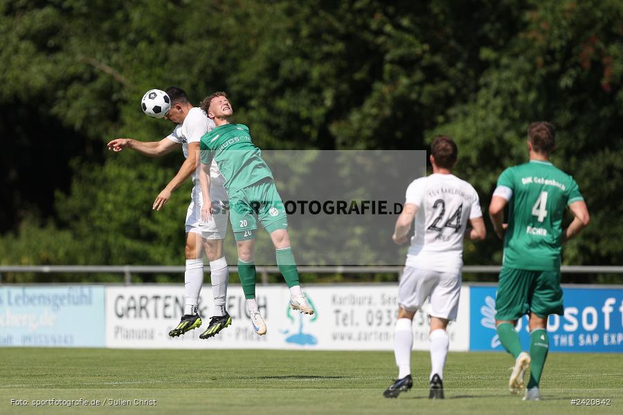 Fundamentum Sportpark, Karlburg, 20.07.2024, sport, action, Fussball, BFV, Bayernliga Nord, 1. Spieltag, DJK, TSV, DJK Gebenbach, TSV Karlburg - Bild-ID: 2420842