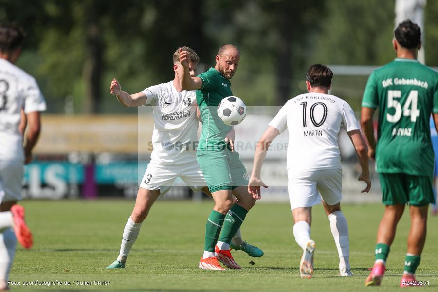 sport, action, TSV Karlburg, TSV, Karlburg, Fussball, Fundamentum Sportpark, DJK Gebenbach, DJK, Bayernliga Nord, BFV, 20.07.2024, 1. Spieltag - Bild-ID: 2420891