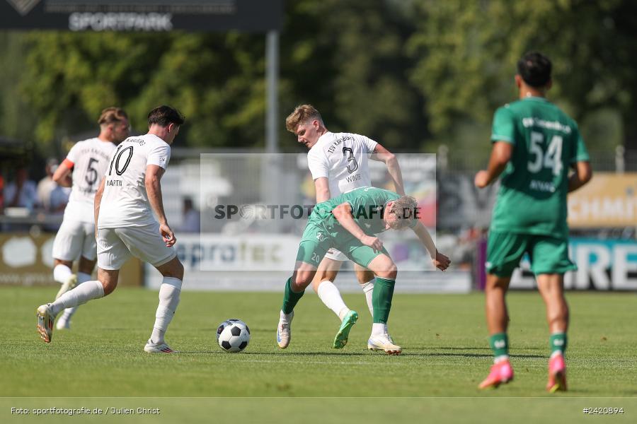 sport, action, TSV Karlburg, TSV, Karlburg, Fussball, Fundamentum Sportpark, DJK Gebenbach, DJK, Bayernliga Nord, BFV, 20.07.2024, 1. Spieltag - Bild-ID: 2420894