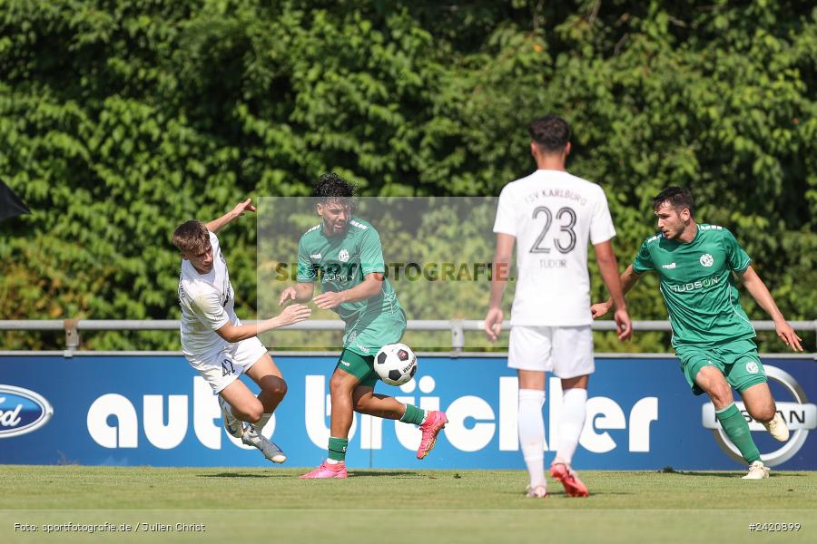 sport, action, TSV Karlburg, TSV, Karlburg, Fussball, Fundamentum Sportpark, DJK Gebenbach, DJK, Bayernliga Nord, BFV, 20.07.2024, 1. Spieltag - Bild-ID: 2420899