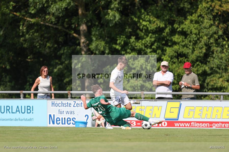 sport, action, TSV Karlburg, TSV, Karlburg, Fussball, Fundamentum Sportpark, DJK Gebenbach, DJK, Bayernliga Nord, BFV, 20.07.2024, 1. Spieltag - Bild-ID: 2420905