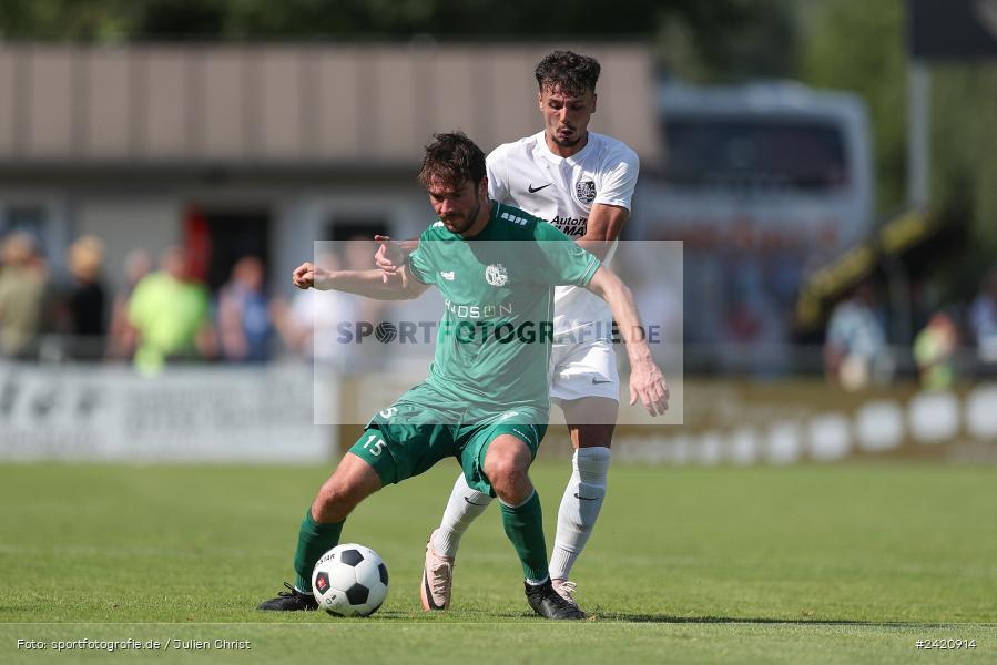 sport, action, TSV Karlburg, TSV, Karlburg, Fussball, Fundamentum Sportpark, DJK Gebenbach, DJK, Bayernliga Nord, BFV, 20.07.2024, 1. Spieltag - Bild-ID: 2420914