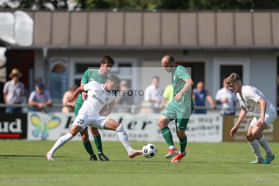 sport, action, TSV Karlburg, TSV, Karlburg, Fussball, Fundamentum Sportpark, DJK Gebenbach, DJK, Bayernliga Nord, BFV, 20.07.2024, 1. Spieltag - Bild-ID: 2420920
