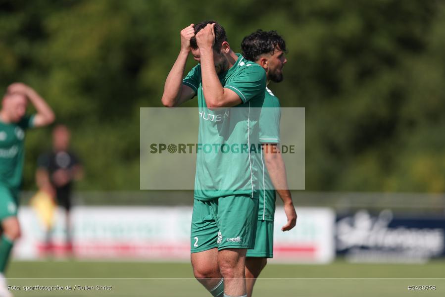 sport, action, TSV Karlburg, TSV, Karlburg, Fussball, Fundamentum Sportpark, DJK Gebenbach, DJK, Bayernliga Nord, BFV, 20.07.2024, 1. Spieltag - Bild-ID: 2420958