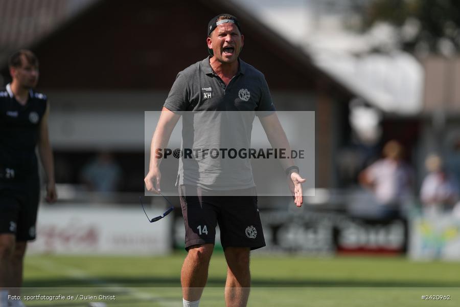 sport, action, TSV Karlburg, TSV, Karlburg, Fussball, Fundamentum Sportpark, DJK Gebenbach, DJK, Bayernliga Nord, BFV, 20.07.2024, 1. Spieltag - Bild-ID: 2420962