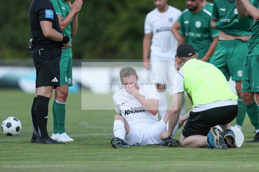sport, action, TSV Karlburg, TSV, Karlburg, Fussball, Fundamentum Sportpark, DJK Gebenbach, DJK, Bayernliga Nord, BFV, 20.07.2024, 1. Spieltag - Bild-ID: 2420971