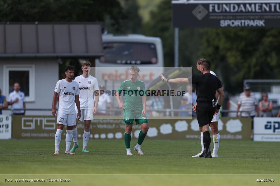 sport, action, TSV Karlburg, TSV, Karlburg, Fussball, Fundamentum Sportpark, DJK Gebenbach, DJK, Bayernliga Nord, BFV, 20.07.2024, 1. Spieltag - Bild-ID: 2420985