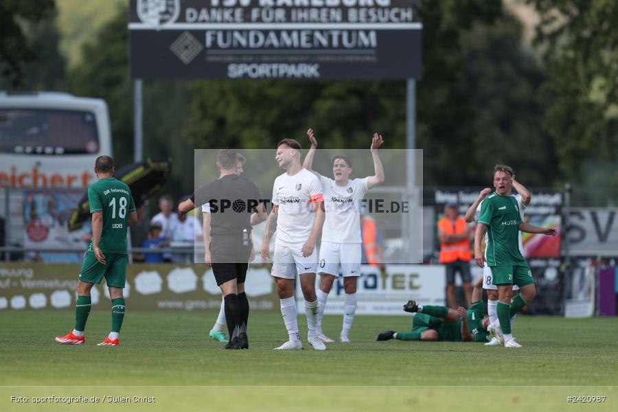 sport, action, TSV Karlburg, TSV, Karlburg, Fussball, Fundamentum Sportpark, DJK Gebenbach, DJK, Bayernliga Nord, BFV, 20.07.2024, 1. Spieltag - Bild-ID: 2420987
