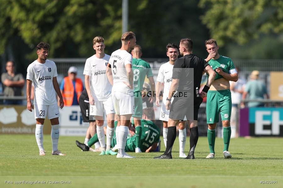 sport, action, TSV Karlburg, TSV, Karlburg, Fussball, Fundamentum Sportpark, DJK Gebenbach, DJK, Bayernliga Nord, BFV, 20.07.2024, 1. Spieltag - Bild-ID: 2420991