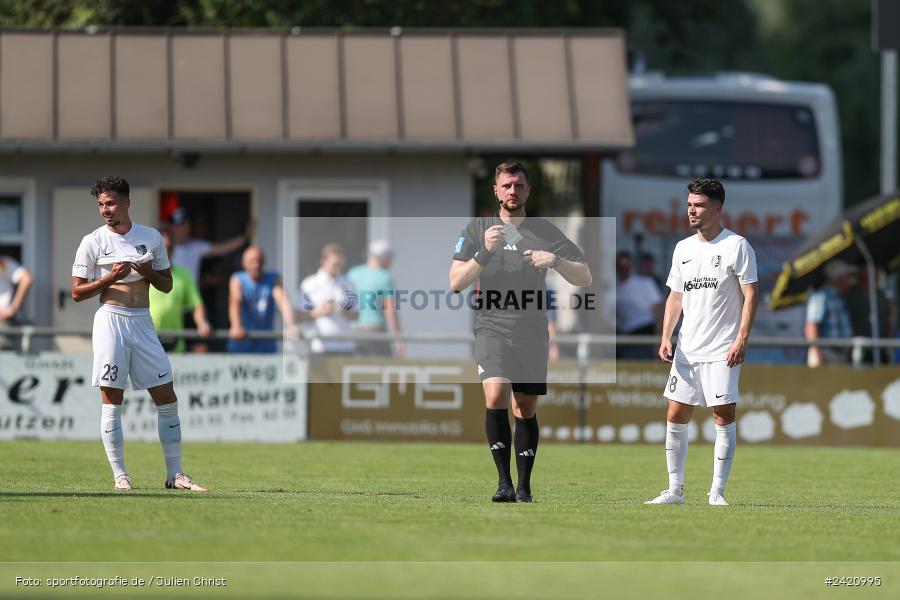 sport, action, TSV Karlburg, TSV, Karlburg, Fussball, Fundamentum Sportpark, DJK Gebenbach, DJK, Bayernliga Nord, BFV, 20.07.2024, 1. Spieltag - Bild-ID: 2420995