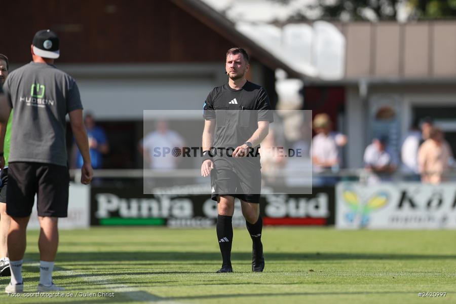 sport, action, TSV Karlburg, TSV, Karlburg, Fussball, Fundamentum Sportpark, DJK Gebenbach, DJK, Bayernliga Nord, BFV, 20.07.2024, 1. Spieltag - Bild-ID: 2420997
