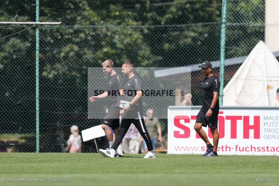 Kohlenberg-Arena, Fuchsstadt, 21.07.2024, sport, action, Fussball, BFV, 1. Spieltag, Landesliga Nordwest, TUS, FCF, TuS Frammersbach, 1. FC Fuchsstadt - Bild-ID: 2421024