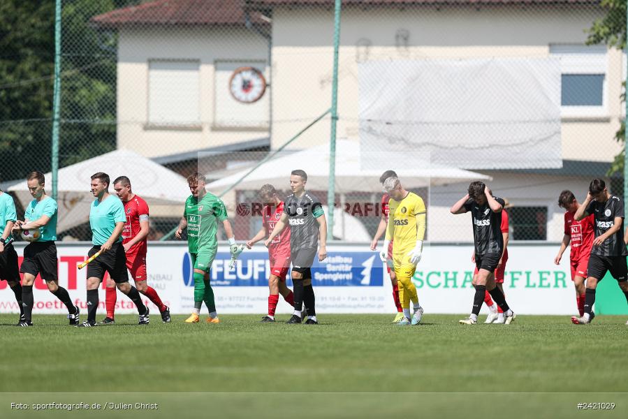 Kohlenberg-Arena, Fuchsstadt, 21.07.2024, sport, action, Fussball, BFV, 1. Spieltag, Landesliga Nordwest, TUS, FCF, TuS Frammersbach, 1. FC Fuchsstadt - Bild-ID: 2421029