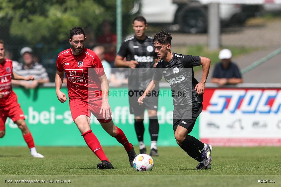 Kohlenberg-Arena, Fuchsstadt, 21.07.2024, sport, action, Fussball, BFV, 1. Spieltag, Landesliga Nordwest, TUS, FCF, TuS Frammersbach, 1. FC Fuchsstadt - Bild-ID: 2421050