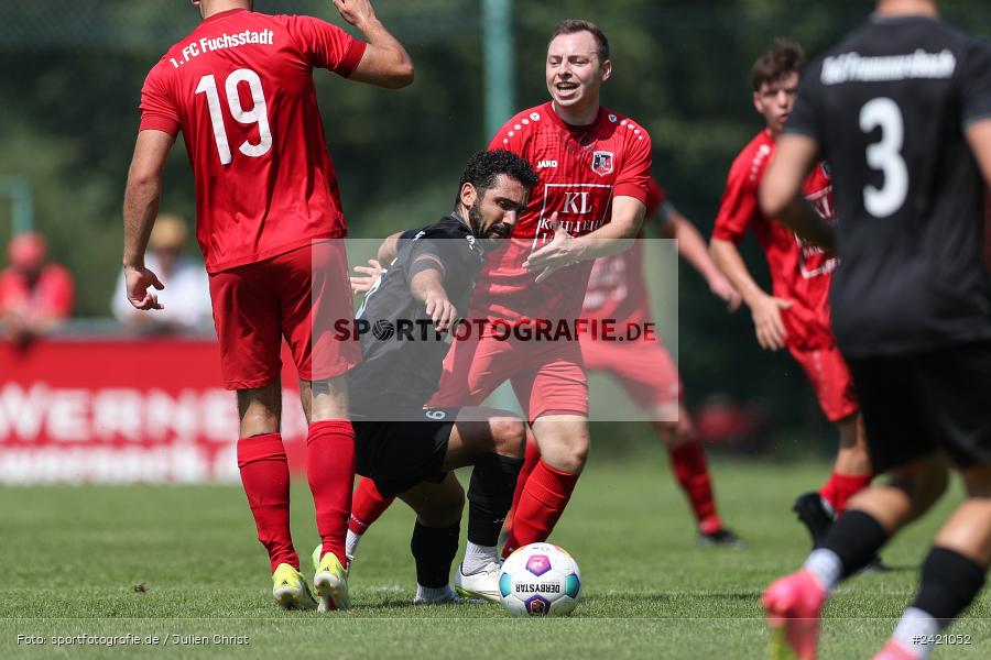 Kohlenberg-Arena, Fuchsstadt, 21.07.2024, sport, action, Fussball, BFV, 1. Spieltag, Landesliga Nordwest, TUS, FCF, TuS Frammersbach, 1. FC Fuchsstadt - Bild-ID: 2421052