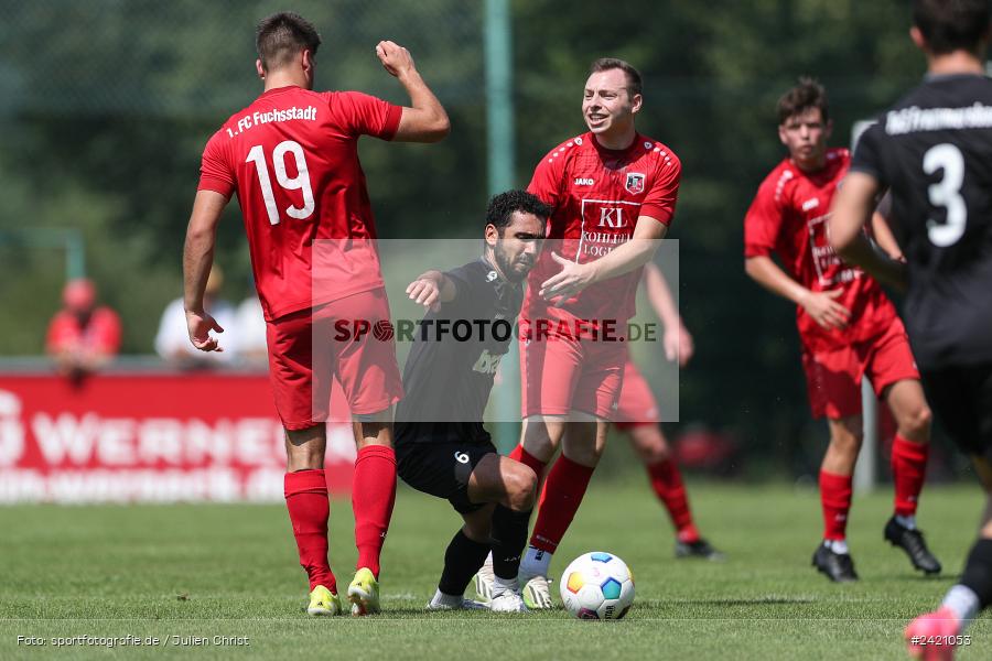 Kohlenberg-Arena, Fuchsstadt, 21.07.2024, sport, action, Fussball, BFV, 1. Spieltag, Landesliga Nordwest, TUS, FCF, TuS Frammersbach, 1. FC Fuchsstadt - Bild-ID: 2421053