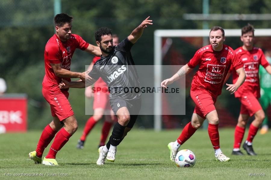 Kohlenberg-Arena, Fuchsstadt, 21.07.2024, sport, action, Fussball, BFV, 1. Spieltag, Landesliga Nordwest, TUS, FCF, TuS Frammersbach, 1. FC Fuchsstadt - Bild-ID: 2421056