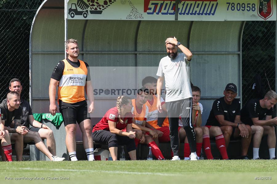 Kohlenberg-Arena, Fuchsstadt, 21.07.2024, sport, action, Fussball, BFV, 1. Spieltag, Landesliga Nordwest, TUS, FCF, TuS Frammersbach, 1. FC Fuchsstadt - Bild-ID: 2421078