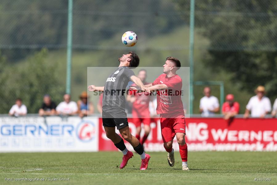 Kohlenberg-Arena, Fuchsstadt, 21.07.2024, sport, action, Fussball, BFV, 1. Spieltag, Landesliga Nordwest, TUS, FCF, TuS Frammersbach, 1. FC Fuchsstadt - Bild-ID: 2421082