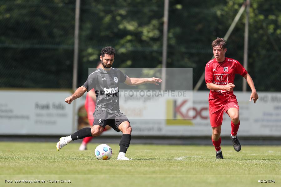 Kohlenberg-Arena, Fuchsstadt, 21.07.2024, sport, action, Fussball, BFV, 1. Spieltag, Landesliga Nordwest, TUS, FCF, TuS Frammersbach, 1. FC Fuchsstadt - Bild-ID: 2421098