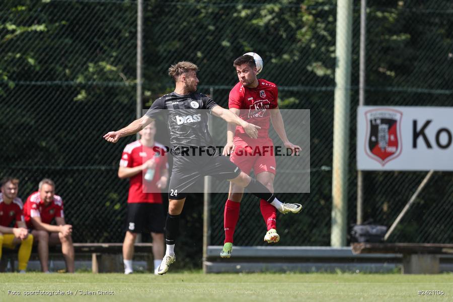 Kohlenberg-Arena, Fuchsstadt, 21.07.2024, sport, action, Fussball, BFV, 1. Spieltag, Landesliga Nordwest, TUS, FCF, TuS Frammersbach, 1. FC Fuchsstadt - Bild-ID: 2421106