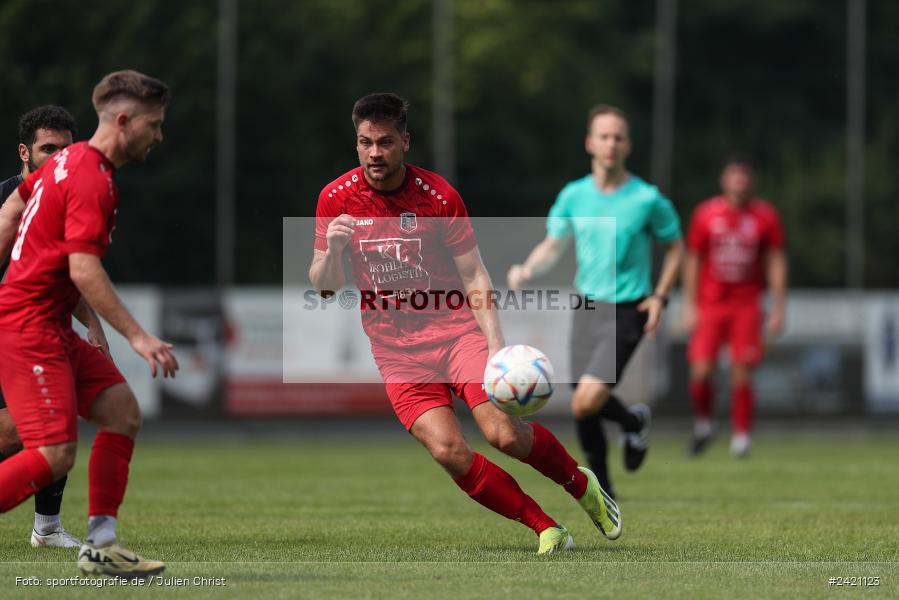 Kohlenberg-Arena, Fuchsstadt, 21.07.2024, sport, action, Fussball, BFV, 1. Spieltag, Landesliga Nordwest, TUS, FCF, TuS Frammersbach, 1. FC Fuchsstadt - Bild-ID: 2421123