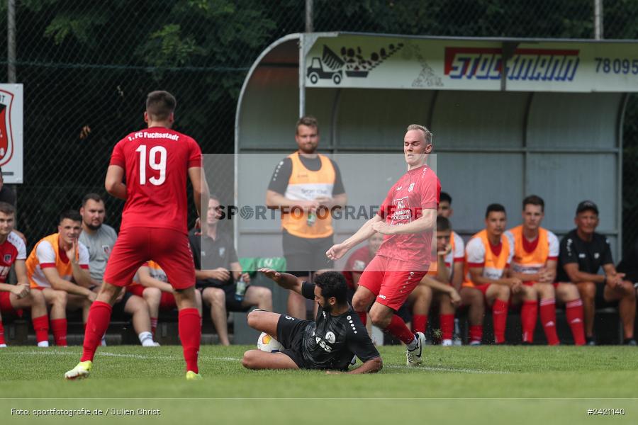 Kohlenberg-Arena, Fuchsstadt, 21.07.2024, sport, action, Fussball, BFV, 1. Spieltag, Landesliga Nordwest, TUS, FCF, TuS Frammersbach, 1. FC Fuchsstadt - Bild-ID: 2421140