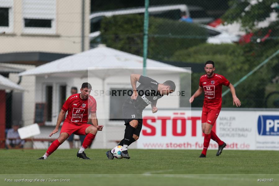 Kohlenberg-Arena, Fuchsstadt, 21.07.2024, sport, action, Fussball, BFV, 1. Spieltag, Landesliga Nordwest, TUS, FCF, TuS Frammersbach, 1. FC Fuchsstadt - Bild-ID: 2421187