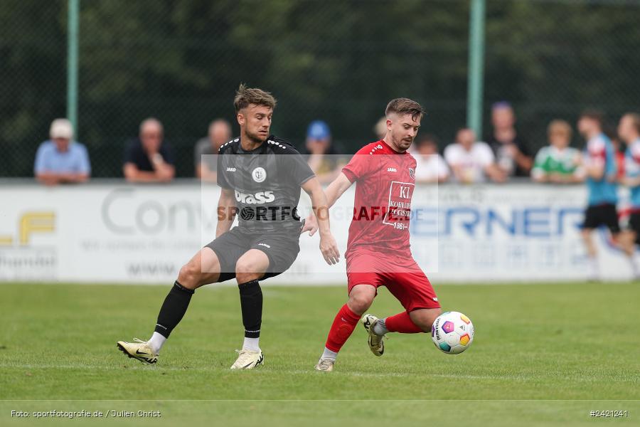 Kohlenberg-Arena, Fuchsstadt, 21.07.2024, sport, action, Fussball, BFV, 1. Spieltag, Landesliga Nordwest, TUS, FCF, TuS Frammersbach, 1. FC Fuchsstadt - Bild-ID: 2421241