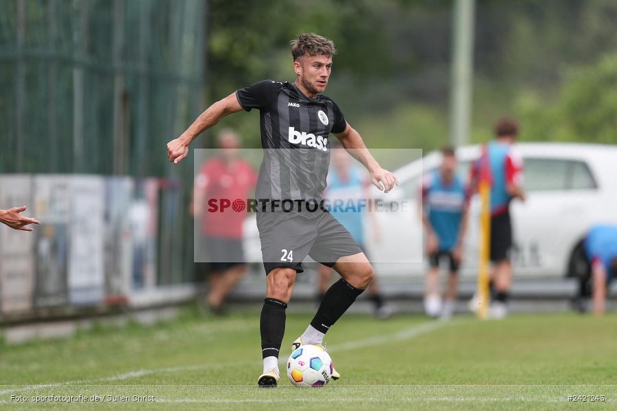 Kohlenberg-Arena, Fuchsstadt, 21.07.2024, sport, action, Fussball, BFV, 1. Spieltag, Landesliga Nordwest, TUS, FCF, TuS Frammersbach, 1. FC Fuchsstadt - Bild-ID: 2421243