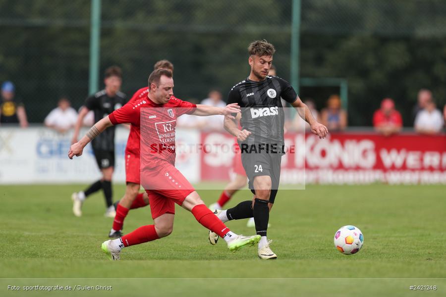 Kohlenberg-Arena, Fuchsstadt, 21.07.2024, sport, action, Fussball, BFV, 1. Spieltag, Landesliga Nordwest, TUS, FCF, TuS Frammersbach, 1. FC Fuchsstadt - Bild-ID: 2421248