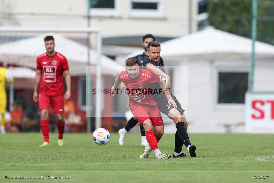 Kohlenberg-Arena, Fuchsstadt, 21.07.2024, sport, action, Fussball, BFV, 1. Spieltag, Landesliga Nordwest, TUS, FCF, TuS Frammersbach, 1. FC Fuchsstadt - Bild-ID: 2421297