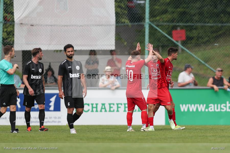 Kohlenberg-Arena, Fuchsstadt, 21.07.2024, sport, action, Fussball, BFV, 1. Spieltag, Landesliga Nordwest, TUS, FCF, TuS Frammersbach, 1. FC Fuchsstadt - Bild-ID: 2421307