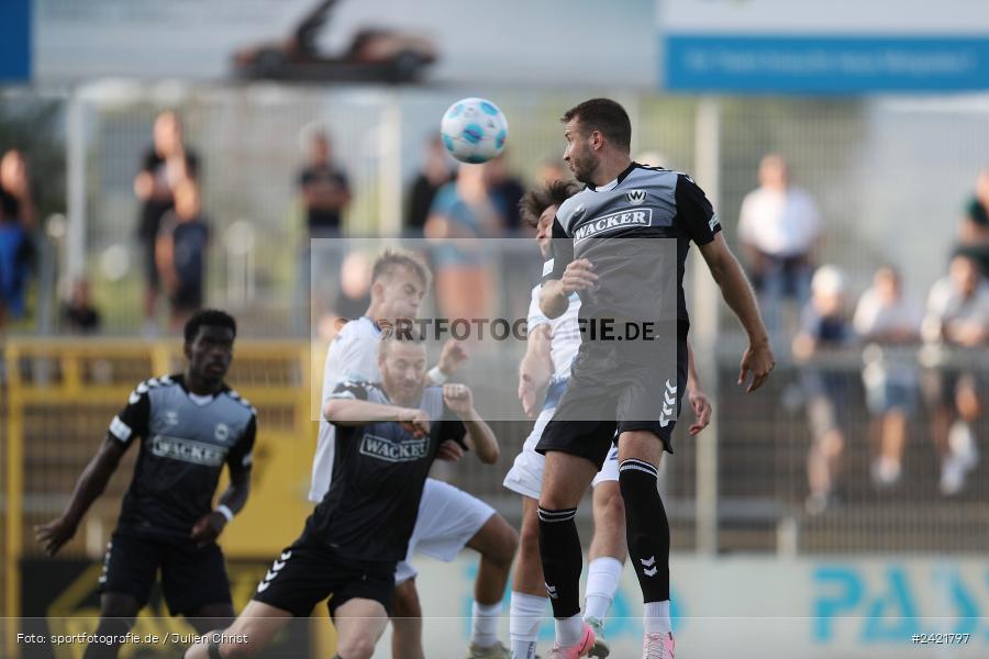 Stadion am Schönbusch, Aschaffenburg, 26.07.2024, sport, action, Fussball, BFV, 2. Spieltag, Regionalliga Bayern, SVW, SVA, SV Wacker Burghausen, SV Viktoria Aschaffenburg - Bild-ID: 2421797 Stadion am Schönbusch, Aschaffenburg, 26.07.2024, sport, action, Fussball, BFV, 2. Spieltag, Regionalliga Bayern, SVW, SVA, SV Wacker Burghausen, SV Viktoria Aschaffenburg - Bild-ID: 2421797