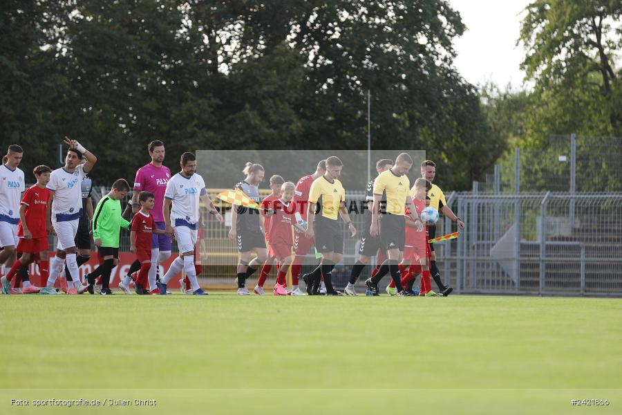 Stadion am Schönbusch, Aschaffenburg, 26.07.2024, sport, action, Fussball, BFV, 2. Spieltag, Regionalliga Bayern, SVW, SVA, SV Wacker Burghausen, SV Viktoria Aschaffenburg - Bild-ID: 2421866 Stadion am Schönbusch, Aschaffenburg, 26.07.2024, sport, action, Fussball, BFV, 2. Spieltag, Regionalliga Bayern, SVW, SVA, SV Wacker Burghausen, SV Viktoria Aschaffenburg - Bild-ID: 2421866