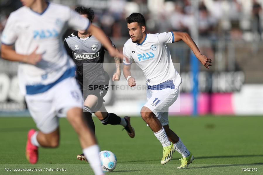 Stadion am Schönbusch, Aschaffenburg, 26.07.2024, sport, action, Fussball, BFV, 2. Spieltag, Regionalliga Bayern, SVW, SVA, SV Wacker Burghausen, SV Viktoria Aschaffenburg - Bild-ID: 2421878