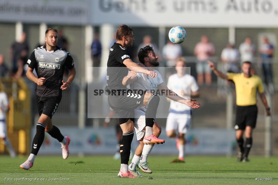 Stadion am Schönbusch, Aschaffenburg, 26.07.2024, sport, action, Fussball, BFV, 2. Spieltag, Regionalliga Bayern, SVW, SVA, SV Wacker Burghausen, SV Viktoria Aschaffenburg - Bild-ID: 2421890