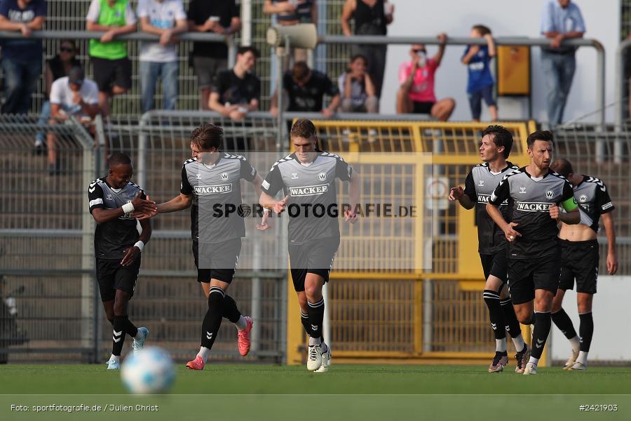 Stadion am Schönbusch, Aschaffenburg, 26.07.2024, sport, action, Fussball, BFV, 2. Spieltag, Regionalliga Bayern, SVW, SVA, SV Wacker Burghausen, SV Viktoria Aschaffenburg - Bild-ID: 2421903