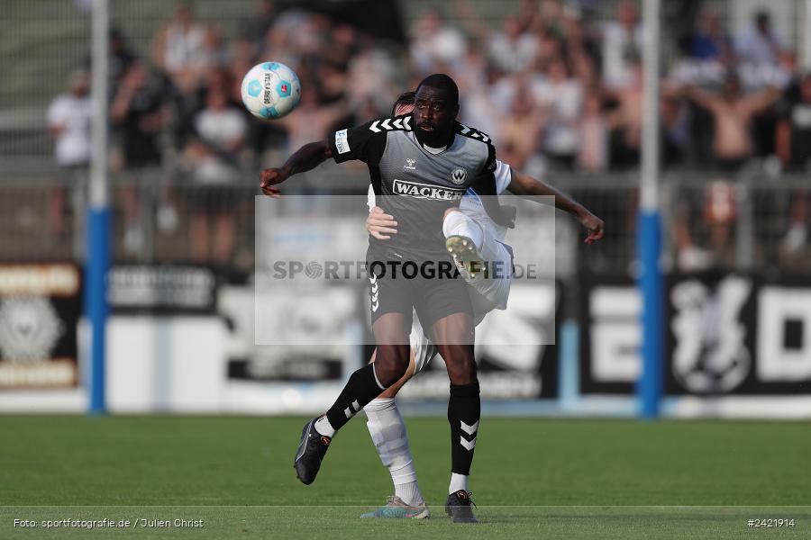 Stadion am Schönbusch, Aschaffenburg, 26.07.2024, sport, action, Fussball, BFV, 2. Spieltag, Regionalliga Bayern, SVW, SVA, SV Wacker Burghausen, SV Viktoria Aschaffenburg - Bild-ID: 2421914 Stadion am Schönbusch, Aschaffenburg, 26.07.2024, sport, action, Fussball, BFV, 2. Spieltag, Regionalliga Bayern, SVW, SVA, SV Wacker Burghausen, SV Viktoria Aschaffenburg - Bild-ID: 2421914