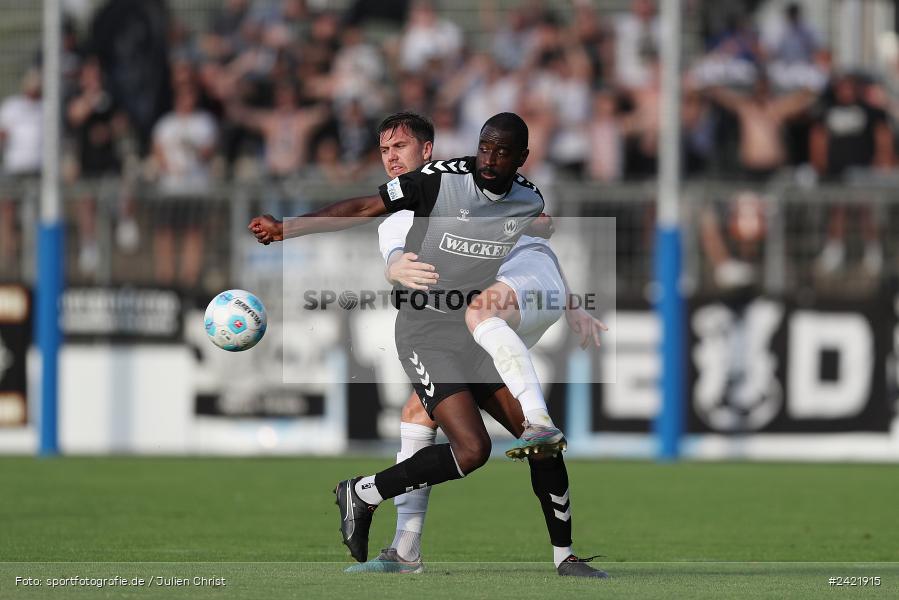 Stadion am Schönbusch, Aschaffenburg, 26.07.2024, sport, action, Fussball, BFV, 2. Spieltag, Regionalliga Bayern, SVW, SVA, SV Wacker Burghausen, SV Viktoria Aschaffenburg - Bild-ID: 2421915 Stadion am Schönbusch, Aschaffenburg, 26.07.2024, sport, action, Fussball, BFV, 2. Spieltag, Regionalliga Bayern, SVW, SVA, SV Wacker Burghausen, SV Viktoria Aschaffenburg - Bild-ID: 2421915