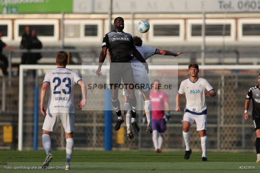 Stadion am Schönbusch, Aschaffenburg, 26.07.2024, sport, action, Fussball, BFV, 2. Spieltag, Regionalliga Bayern, SVW, SVA, SV Wacker Burghausen, SV Viktoria Aschaffenburg - Bild-ID: 2421974