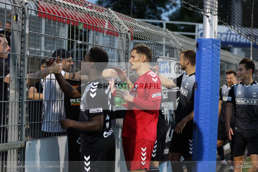 Stadion am Schönbusch, Aschaffenburg, 26.07.2024, sport, action, Fussball, BFV, 2. Spieltag, Regionalliga Bayern, SVW, SVA, SV Wacker Burghausen, SV Viktoria Aschaffenburg - Bild-ID: 2422024