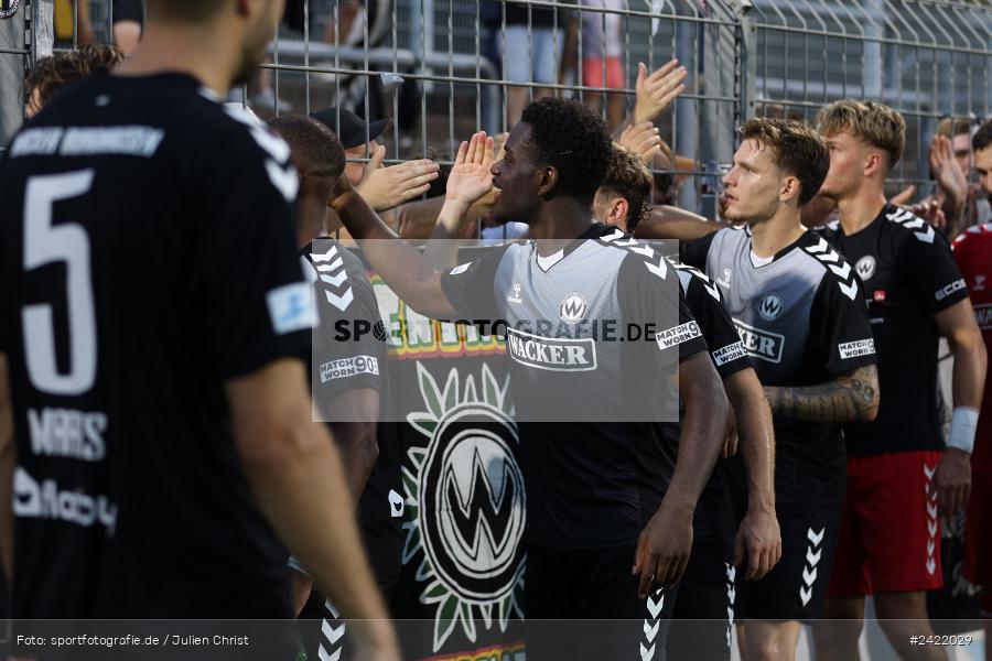 Stadion am Schönbusch, Aschaffenburg, 26.07.2024, sport, action, Fussball, BFV, 2. Spieltag, Regionalliga Bayern, SVW, SVA, SV Wacker Burghausen, SV Viktoria Aschaffenburg - Bild-ID: 2422029